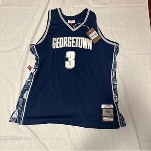 NEW Allen Iverson Georgetown 1995 Men's Navy NCAA Swingman Jersey
